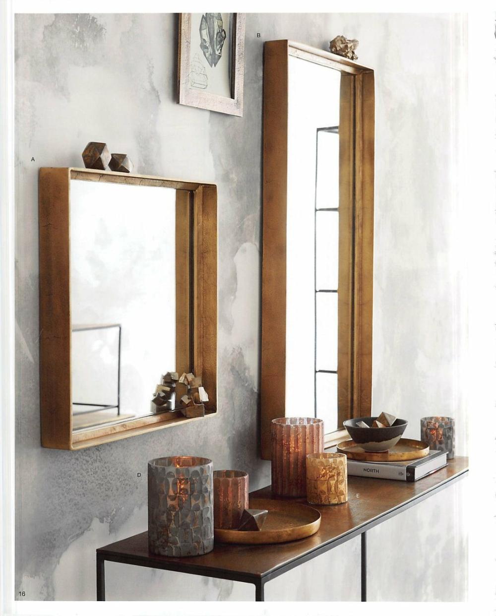 Molten Brass Collection Mirrors