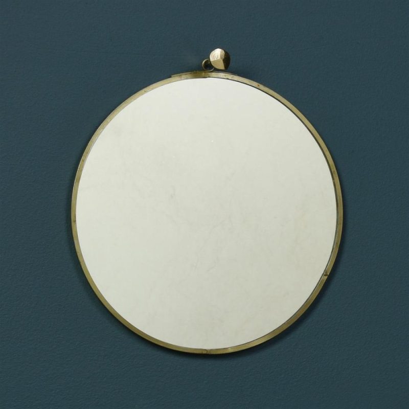 Monroe Round Mirror – Small – Brass Set Of 2