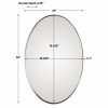 Pursley Brushed Nickel Oval Mirror