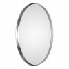 Pursley Brushed Nickel Oval Mirror